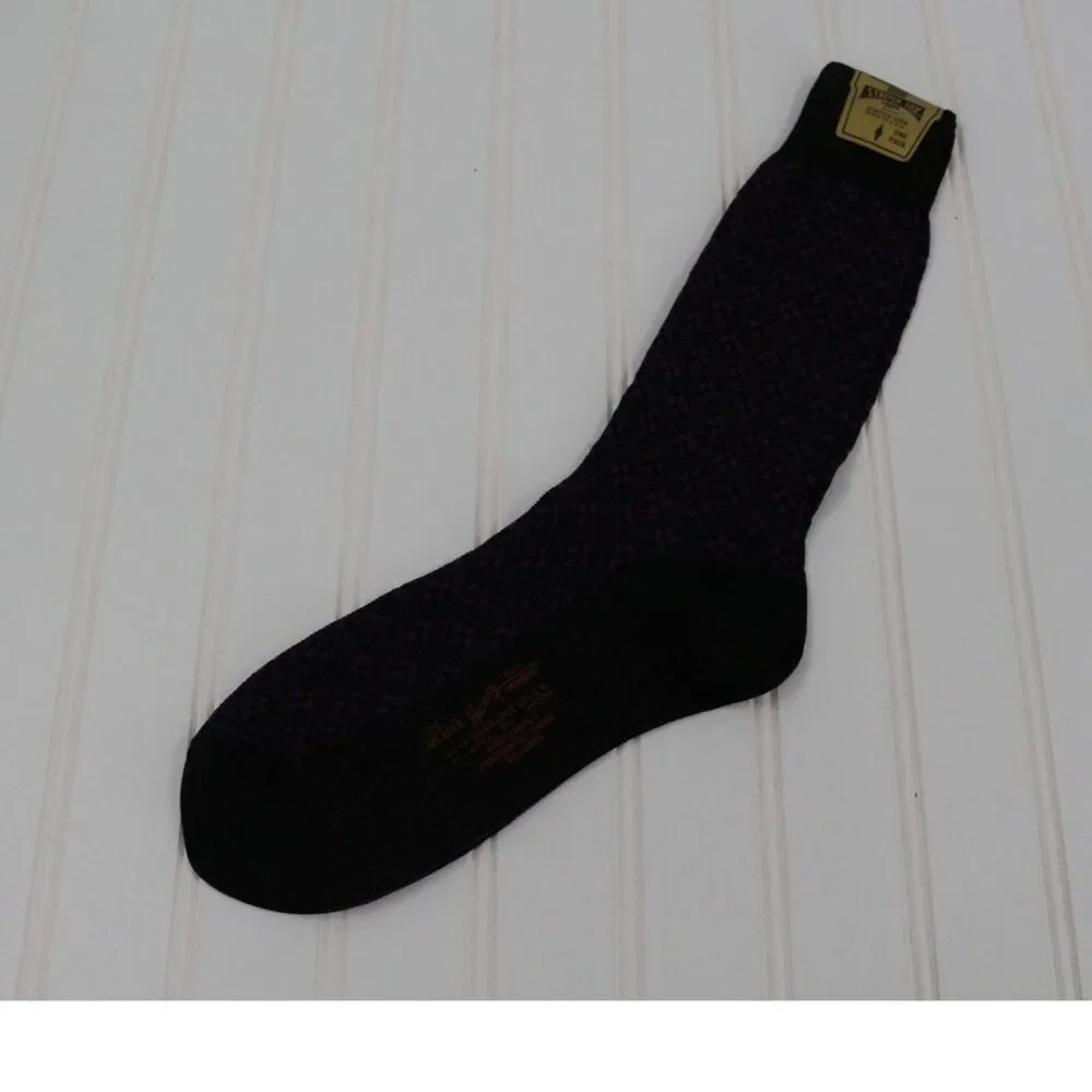 Vintage Stretch Sox Deadstock Made in USA Purple Trouser Socks